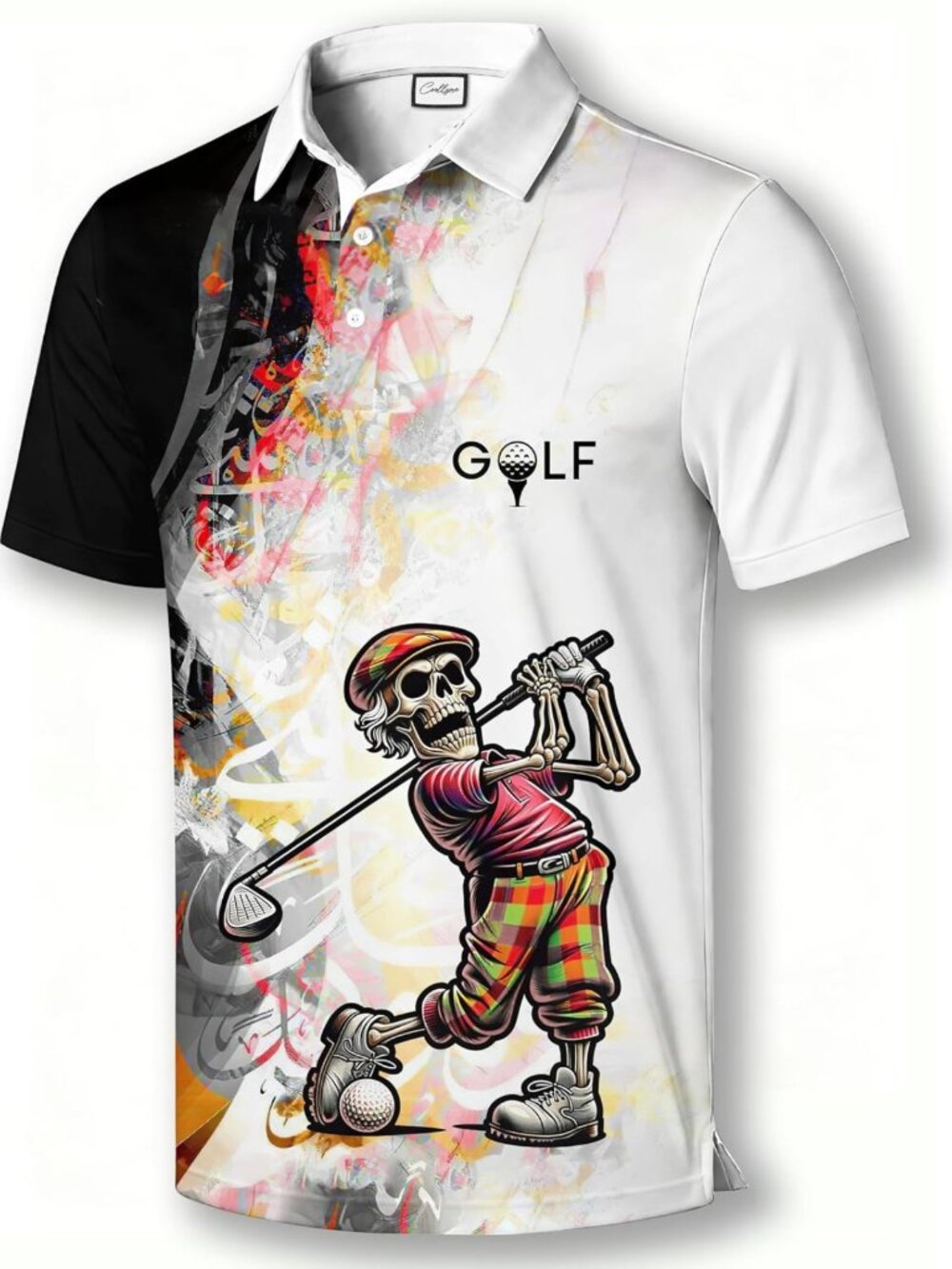 Men's Performance Polo Shirt, Artistic Sport Design, for Daily Wear Outdoor